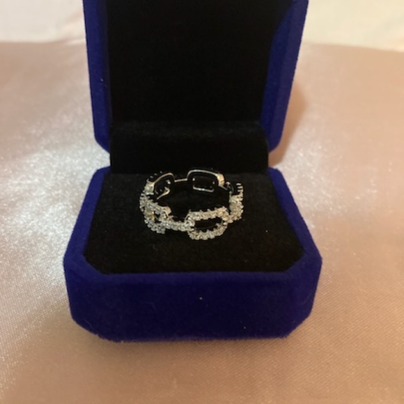 Silver Eternity Ring Size 7 - Picture 2 of 4